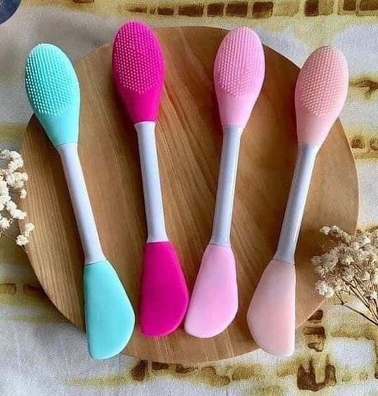 Karsyngirl 2/5Pcs Double Head Silicone Face Mask Brushes Facial Pore Cleaner Brush Mud Film Applicator Women Cleaning Tools