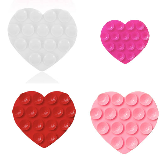 Single side heart grippy Silicone Suction Suction Fixed Large Pad Cup Bracket Mobile Non-slip Holder Phone Phone Q7R9